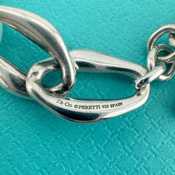 RARE Tiffany & Co. Elsa Peretti Mini Aegean Link Toggle Bracelet Sterling Silver - Picture 5 of 8